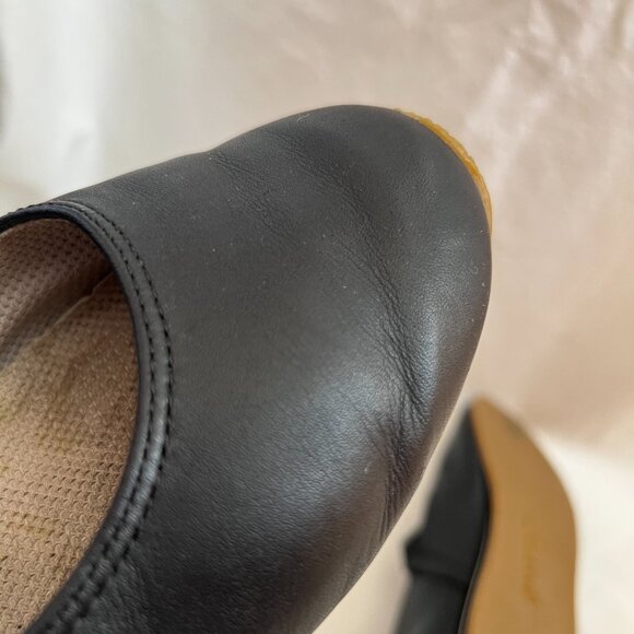 Lacoste mary jane shoes flat sneaker black leather ankle strap womens 8 y2k - Picture 10 of 12